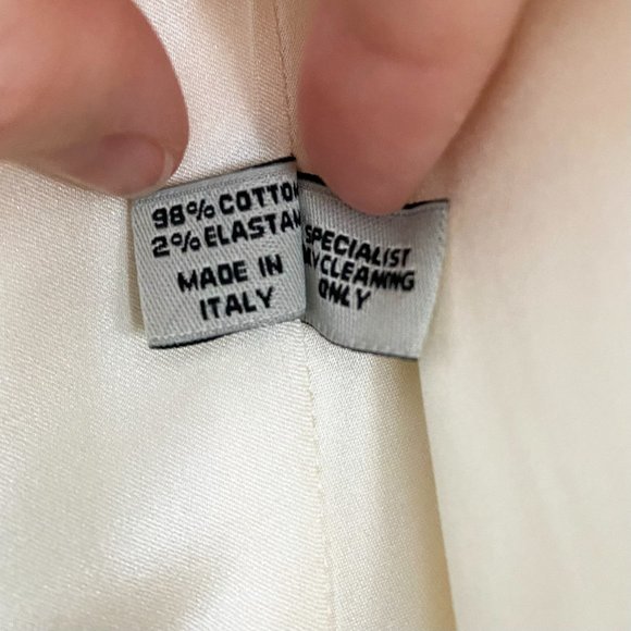 Emilia Wickstead “Madaline” white denim dress with pleated back, size 8UK - Picture 8 of 11